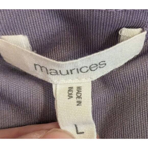 Maurices Top Womens Lg Purple Polka Dot Peplum Top Y2K - Picture 6 of 8